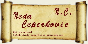 Neda Čeperković vizit kartica